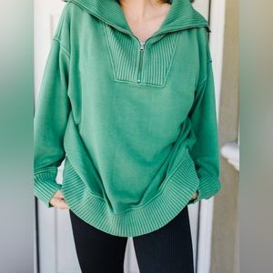Kelly green Aerie quarter zip